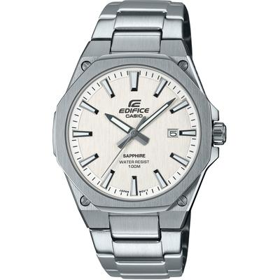 Quarzuhr CASIO EDIFICE, silber (weiß, silberfarben), Armbanduhren, Herren, Armbanduhr,Herrenuhr,bis 10bar wasserdicht,Saphirglas,Edelstahlarmband Image