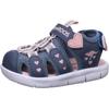 Sandale KANGAROOS "K-Mini", Gr. 22, blau (dunkelblau), Synthetik, sportlich, Schuhe, mit Klettverschluss