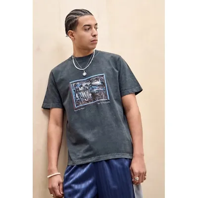 Temp Surf Co UO Exclusive Washed Black Paint T-Shirt - Black M at Urban Outfitters