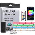 2,5 m 5m 7,5 m Strisce LED Flessibili Set di Luci 728 LED COB 12mm 1 Set staffa di montaggio 1 Set RGB Striscia LED Vacanza Autoadesivo 110-240 V 24 V