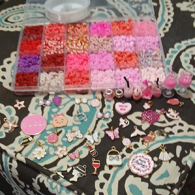 Gucci Jewelry | Gucci Assorted Pink And Red Craft Beads And Charms | Color: Pink/Red | Size: Os