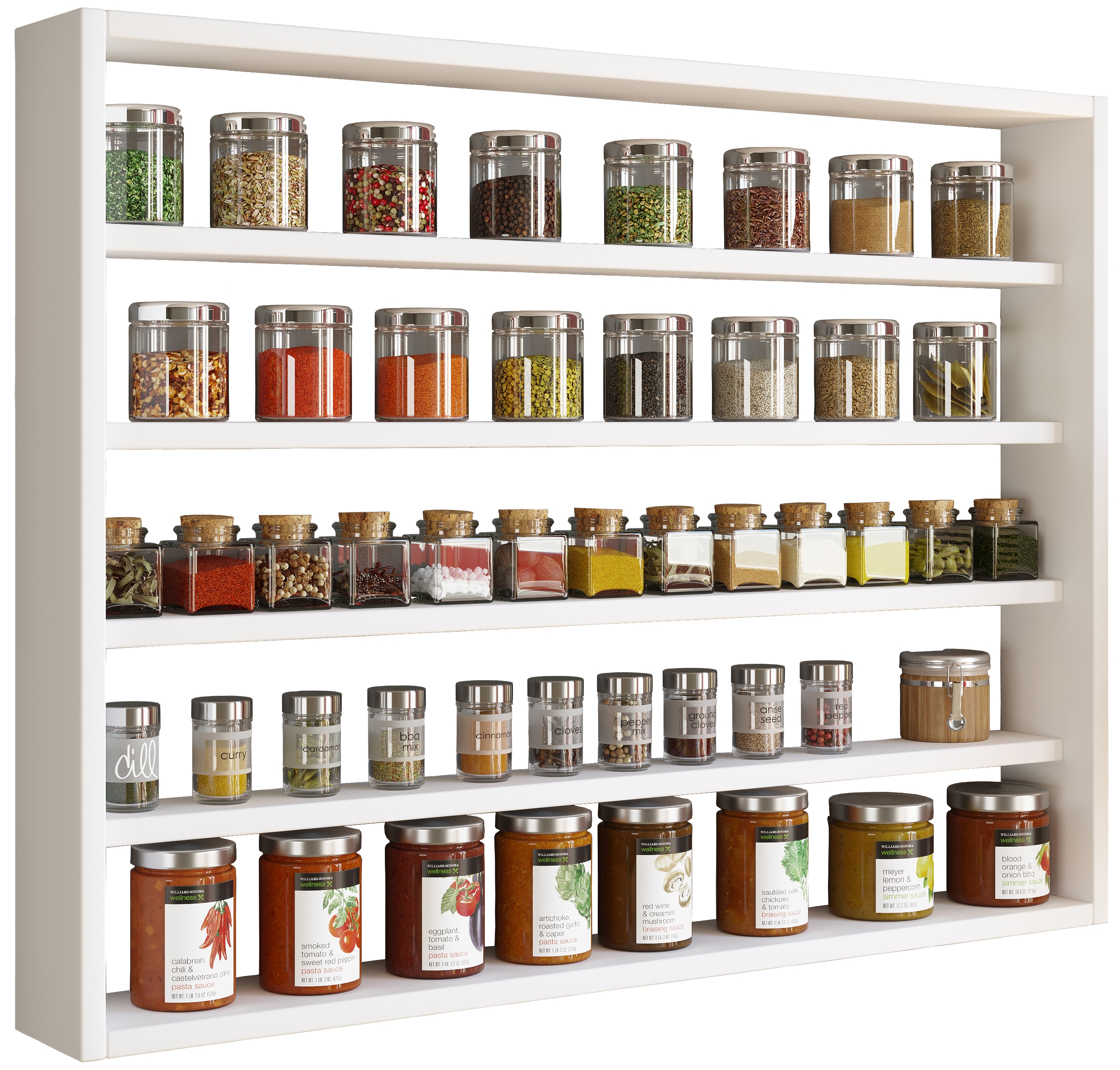 Hängeschrank VCM "Holz Wandregal Gewürzregal Regal Küche Esaldi L" Gr. 80, weiß, B:80cm H:60cm T:10cm, Schränke, Hängeschrank