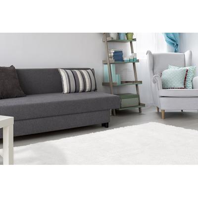 Hochflor-Teppich MY HOME "Carla" Gr. 3, beige (elfenbeinfarben), B:120cm H:40mm L:170cm, Kunstfaser, Teppiche, super soft, Teppich in Pastell-Farben Image