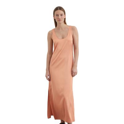 Maxikleid MARC O'POLO "aus Viskose-Stretch", Damen, Gr. 38, Normalgrößen, orange (mellow peach), Obermaterial: 96% Viskose, 4% Elasthan; Futter: 100% Nicht verfügbar, unifarben, casual, regular fit wadenlang, Rundhals, ohne Ärmel, Kleider Image