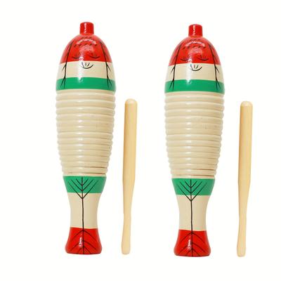 TEMU Fish Shaped Instrument Musical Instruments Wooden Frog Percussion Instruments With With Image