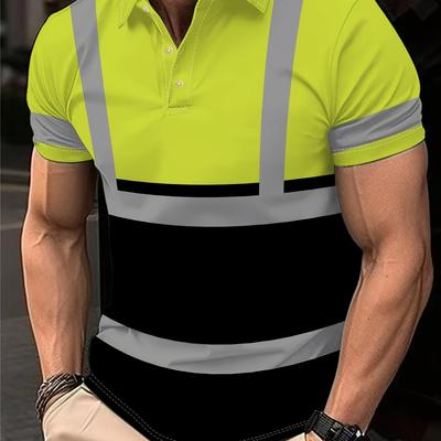 TEMU Men's Casual Short-sleeve Top With Suspenders Pattern Image