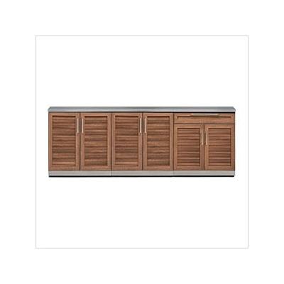 NewAge Outdoor Kitchens Grove 4-Piece Outdoor Kitchen Set with Countertops and Covers