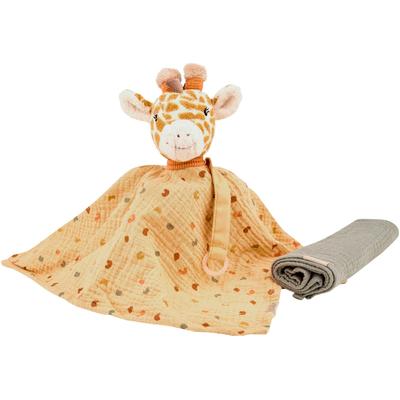 Schmusetuch STERNTALER "Träumli-Set Giraffe Kaya", Baby, gelb (ocker), Baumwolle, Polyester, Schnuffeltücher Image