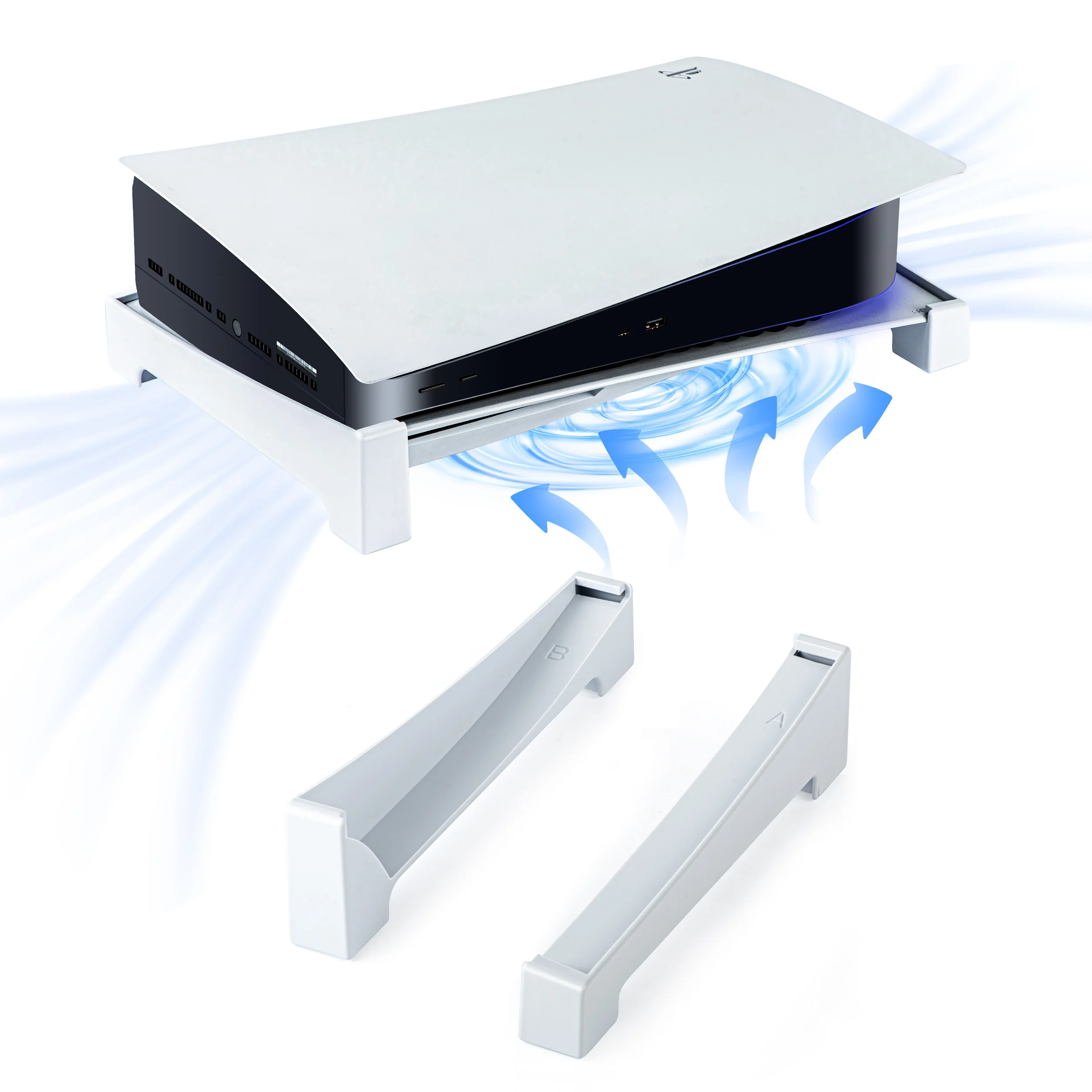 Desktop Bracket for PS5 Console Horizontal Game Console Cooling Base Stand for PlayStation 5 Disc & Digital Editions Accessories