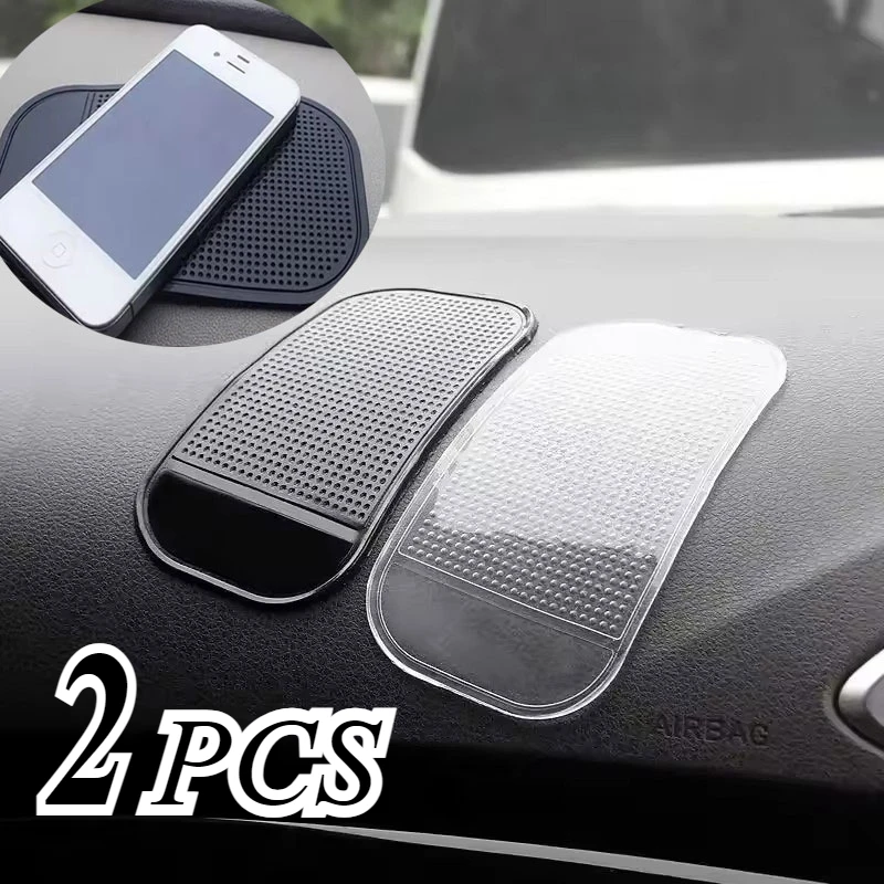2PCS Auto Dashboard Anti-slip Matte Handy Anti-slip Silikon Matte Universal Auto Klebrige Pad Auto Gadgets innen Zubehör Image