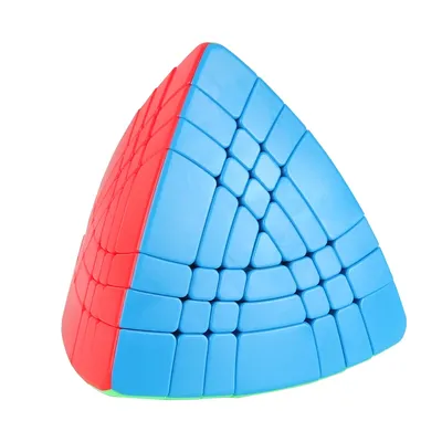 SENGSO Magic Tower 7X7 Zauberwürfel Pyraminx Spezialwürfel & Schlüsselanhängerwürfel Stickerless Speed Cube Dreieckswürfel Denksportaufgaben Image