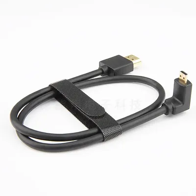 2.0 Version Micro HDMI zu HDMI High Definition Kabel HDMI A-C Stecker auf Stecker 90 Grad nach oben Image
