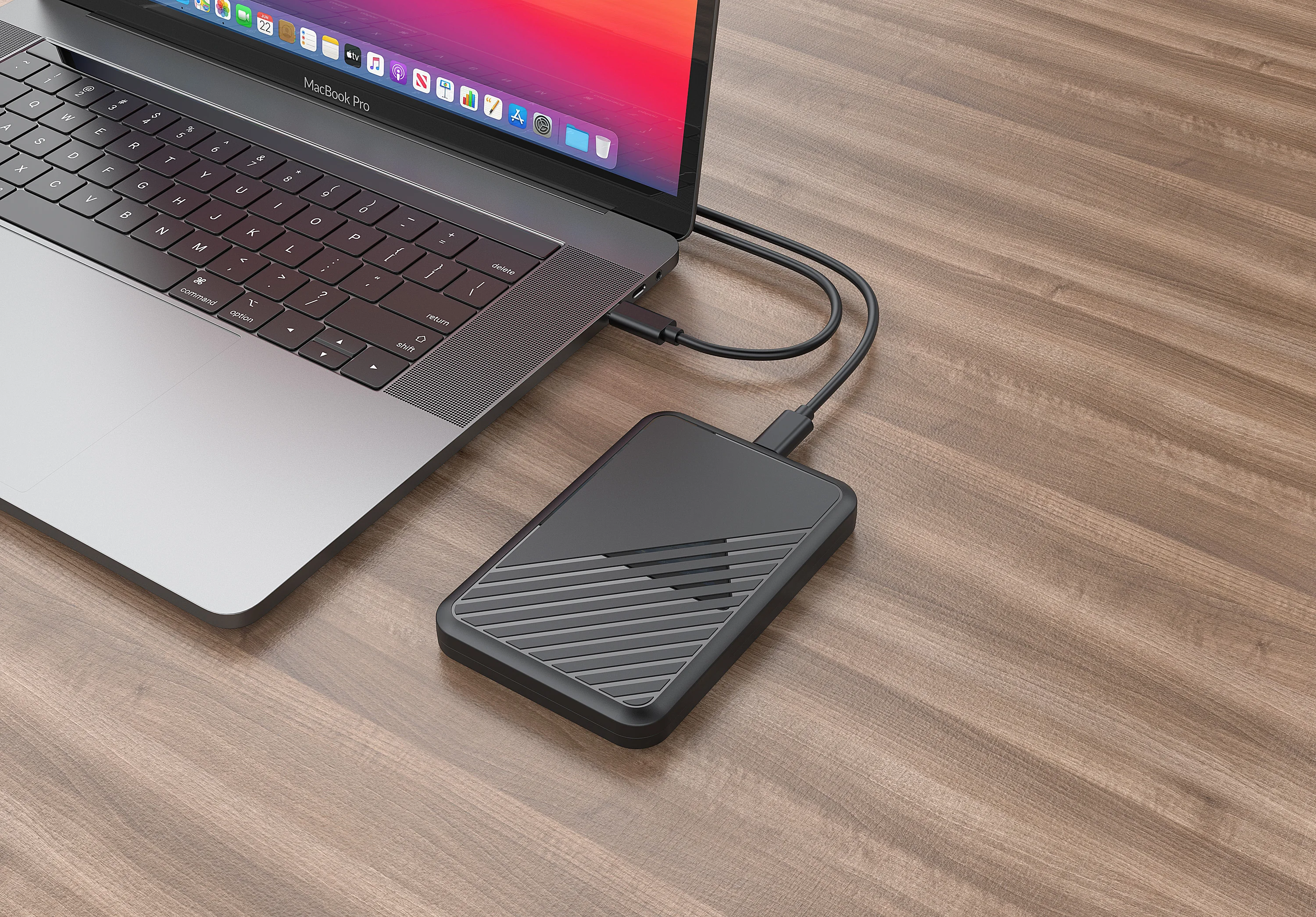 SATA zu USB3.0/USB-C 3.1 HDD-Gehäuse 2,5'' Externes Festplattengehäuse Externer Speicher SSD-Box für tragbare Datenübertragung Image
