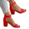 Frauen Sandalen Neue Sommer Mode Sandalen Medium High Heels Outdoor Elegante Hochzeit Schuhe Braut Plus Größe Schnalle Riemen Sandalen
