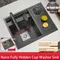 Hidden Cup Washer Nano 304 Stainless Steel Kitchen Sink Invisible Folding Faucet Small Single Bowl