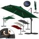 Hengda - Ombrellone offset da giardino, Ombrellone a ombrello - Alu - girevole a 360° - 3 x 3 m
