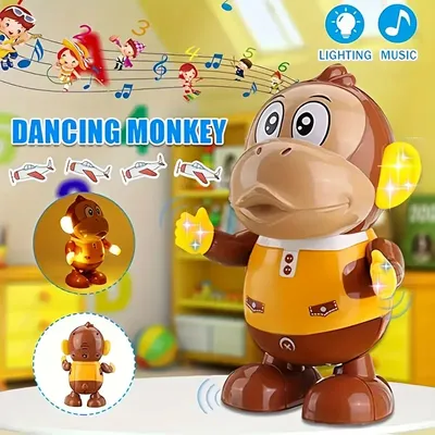Swinging Monkey Head Shaking Interactive Dancing Toy Preschool Learning Educational Along Animal Toy