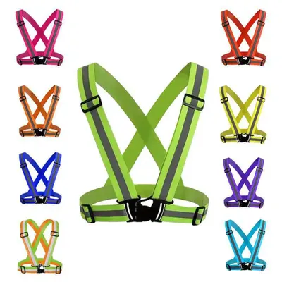 Straps Night Running Riding Clothing Vest Adjustable Safety Vest Elastic Band For Adults and