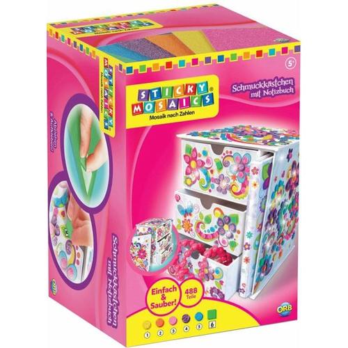 Sticky Mosaics 620124 - Sticky Mosaics Schmuckkästchen mit Notizbuch - Invento