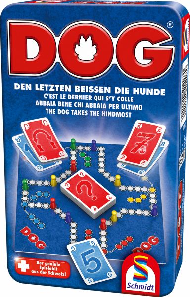 Schmidt 51428 - Dog, Mitbringspiel, Teamspiel, Kartenspiel, Brettspiel - Schmidt Spiele