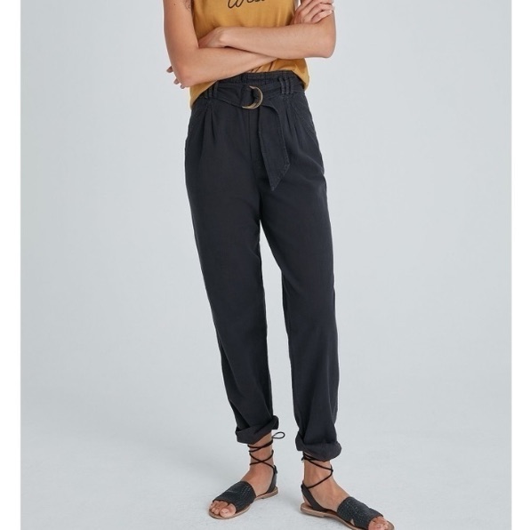 Anthropologie Pants & Jumpsuits | Anthropologie Malin Utility Faded Washed Black Trouser Pants High Rise Trousers | Color: Black | Size: S