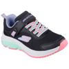 Sneaker SKECHERS "SKECHERS ELITE SPORT TEMPO", Kinder, Gr. 33, bunt (schwarz, multi), Textil, Lederimitat, kontrastfarbene Details, sportlich, Schuhe, Trekking Schuh mit Klettverschluss, Größenschablone zum Download