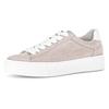 Plateausneaker GABOR "FLORENZ", Damen, Gr. 37, beige (hellbeige, weiß), Ziegenveloursleder, Kalbsleder, casual, Schuhe, Freizeitschuh, Halbschuh, Schnürschuh mit Ziernähten, G-Weite
