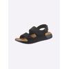 Sandale CASUAL LOOKS, Damen, Gr. 39, schwarz, Nubukleder, sportlich, Schuhe