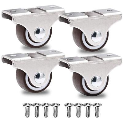 Set mit 4 Mini-Bockrollen ohne Bremse für Möbel – 25-mm-Rolle für schwere Lasten bis zu 40 kg + 8 Image