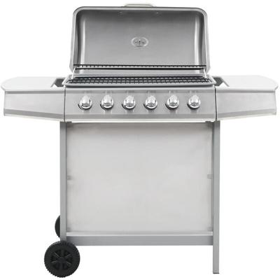 Perle Rare - Gasgrill mit 6 Flammen Edelstahl Silbern vidaXL Image