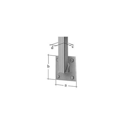Alberts Geländerpfosten universal direkt an Platte - 115 cm lang, 30 x 30 mm Image