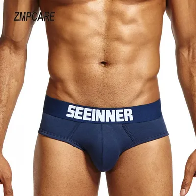 Sexy Slip Mann Unterhose Seeinner Unterwäsche Baumwolle Männer Sexy Slip Shorts Männliche Höschen Low Rise Herren Calzoncillos Hombre M XXL Image