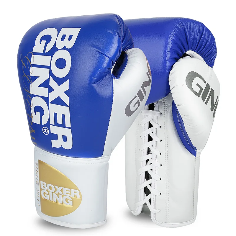 Geschnürte Boxhandschuhe Combat Kick Boxhandschuhe Karate Muay Thai Training Übung Taekwondo Handschuhe Taekwondo Schutz für Erwachsene Image