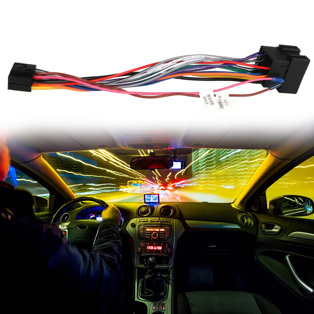 ISO Standard Stecker Adapter Auto Draht Kabel Adapter Auto Stereo Radio für alpine 16-polige Stecker Kabel Kabelbaum Adapter Image