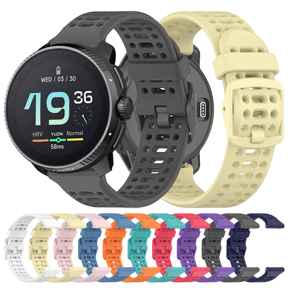 Silikon-Sportarmband für SUUNTO VERTICAL 9 5 Peak DLC/PRO 3 Fitness-Uhrenarmband für SUUNTO RACE Atmungsaktives 20 mm 22 mm Armband Image