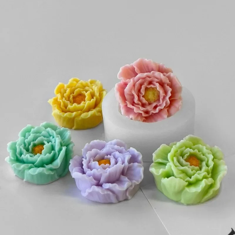 Nelke Blume Kerze Silikon Form 3D Blume Seife Gips Harz Handwerk Zement Gussform DIY Schokolade Eis Kuchen Backen Werkzeug Image