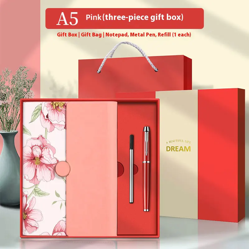 Verdicktes und verbessertes High-End-Notizbuch (Geschenkbox-Set), klassisches Retro-High-End-Reisetagebuch aus PU-Leder im A5-Format Image