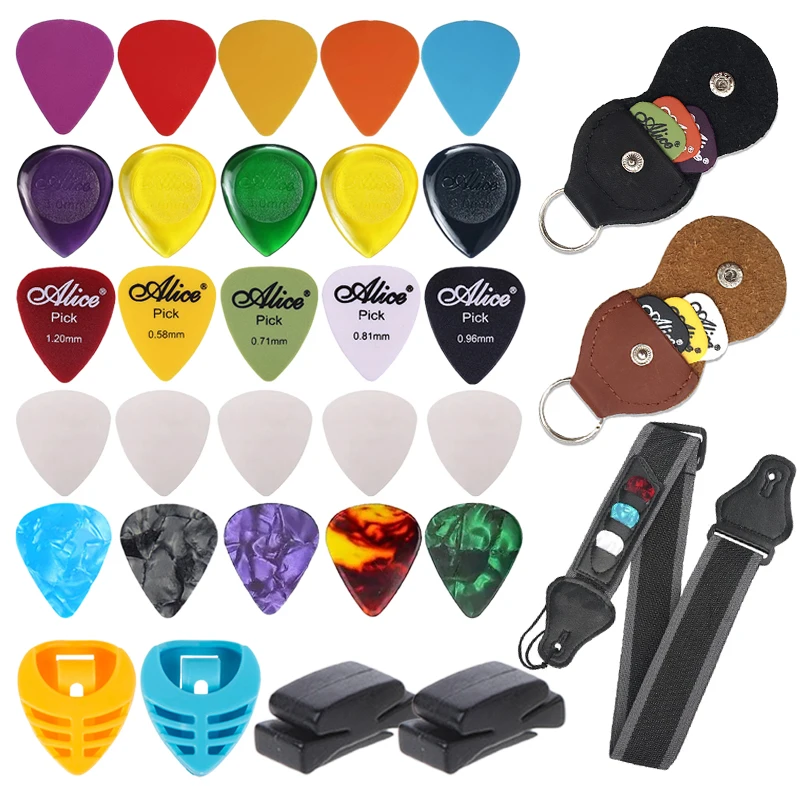 Gitarren-Pick-Aufbewahrungshalter, Clip/Tasche/Box, Zubehör für Saiteninstrumente, rutschfest, für akustische E-Gitarre, Bass, Ukulele, TMZ Image