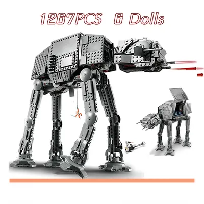 Auf Lager Raum Film MOC AT-AT Bausteine Ziegel DIY Modell von Mit Figuren Spielzeug für Kinder Weihnachten Geburtstag Geschenke Image