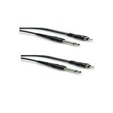 HOSA CPR-103 INTERCONNECT 1/4 TS TO RCA MALE 3 FT PAIR 2 PIECES