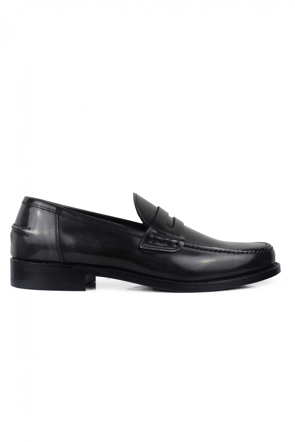 Alberto Leder-Mokassins Grau US 39