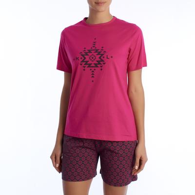 Damen-Sommerpyjama aus 100 % Baumwolle KL40000 Kurzarm-T-Shirt und Shorts, Frühlings-Sommerpyjama Image