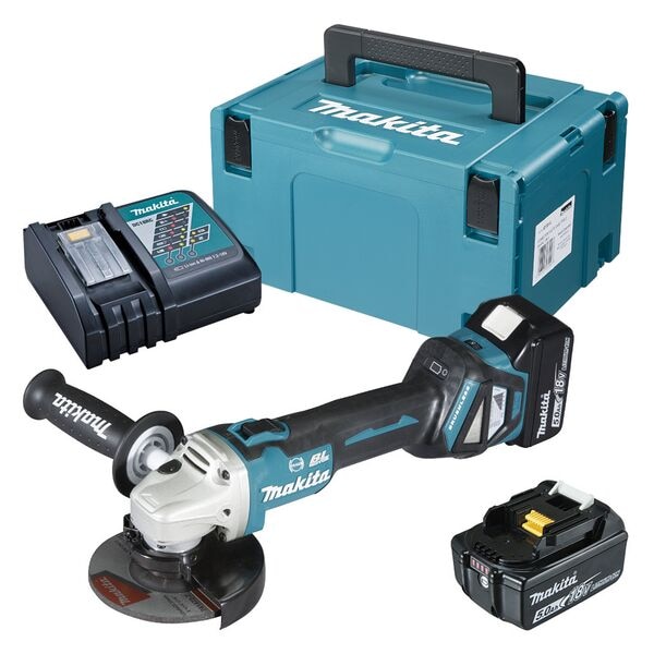 makita Akku-Winkelschleifer-Set »DGA513RTJ« 18.0 V blau Image