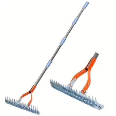 Lawn Thatching Rake Robust Dethatcher Rake Versatile Grass Grooming Rake for Cleaning Dead Grass,