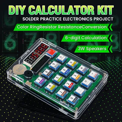 DIY Calculator electronic production kit LED digital tube display with shell practice Single-chip
