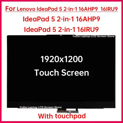 16" Laptop LCD Touch Screen For Lenovo IdeaPad 5 2-in-1 16AHP9 5 2-in-1 16IRU9 Display Digitizer