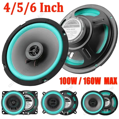 4/5/6 Inch Car Speakers 100W/160W Max Universal HiFi Coaxial Subwoofer Car Audio Music Stereo Full