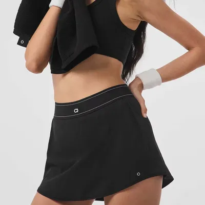 Summer Sports Tennis Skirt Women Quick-drying Yoga Mini Skirt Pocket Running Fitness Skorts Elastic
