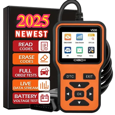 Car OBD2 Scanner Diagnostic Tool Code Reader, Car Voltage Tester Engine Fault Code Scanner, Charging