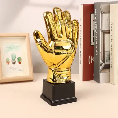 Golden Gloves Football Trophy Winner Gold Trophys Goalkeeper Gamesoccer Competition Adult Glove